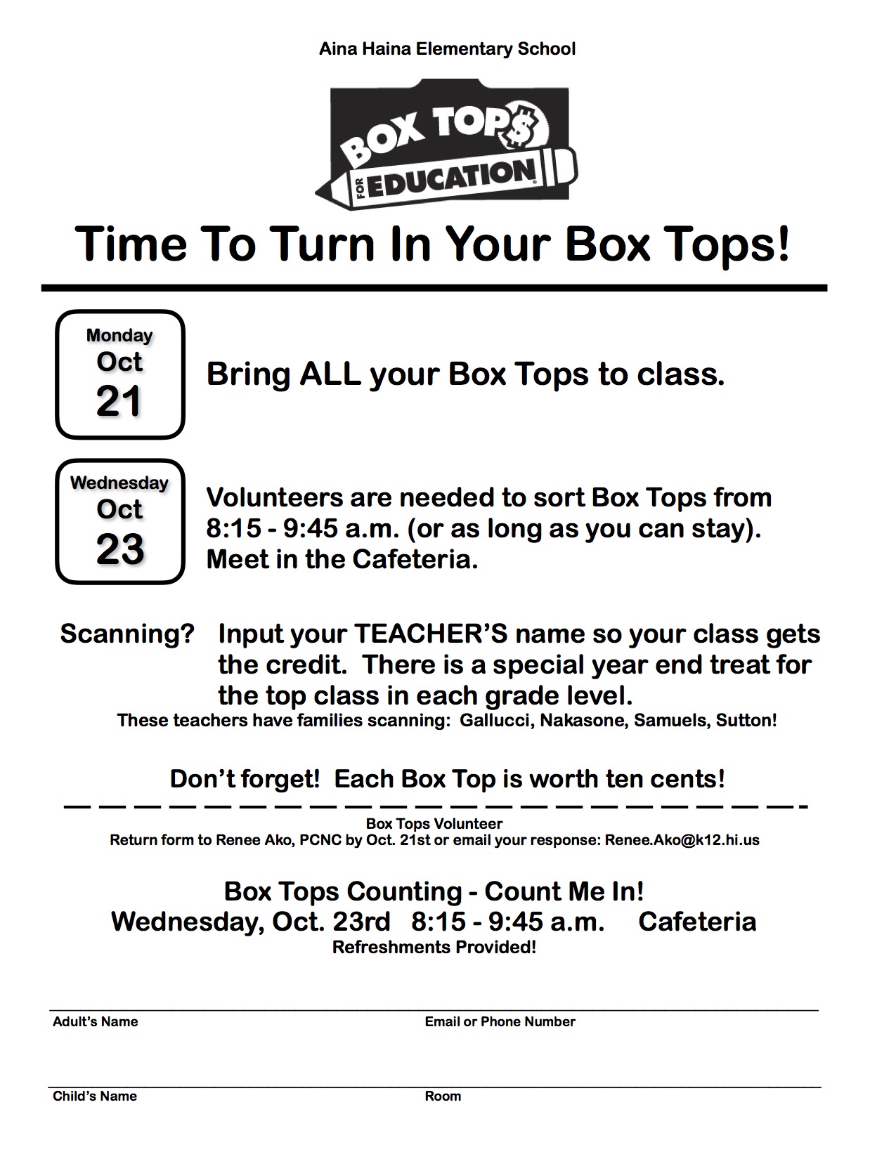 Box Top Counting - Oct