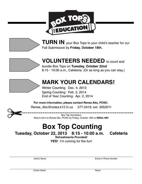 Box Top Counting